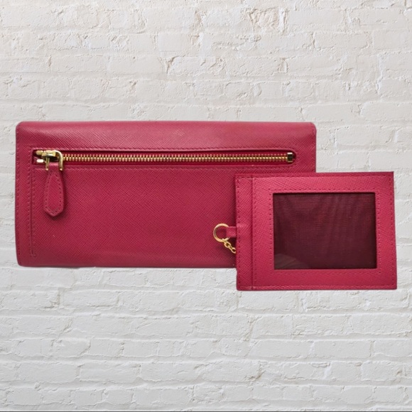 Prada Saffiano Triangle Logo Long Wallet - Picture 2 of 9